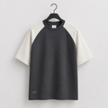 ARO Dual Tone Raglan Oversized T-Shirt – Charcoal & Off White